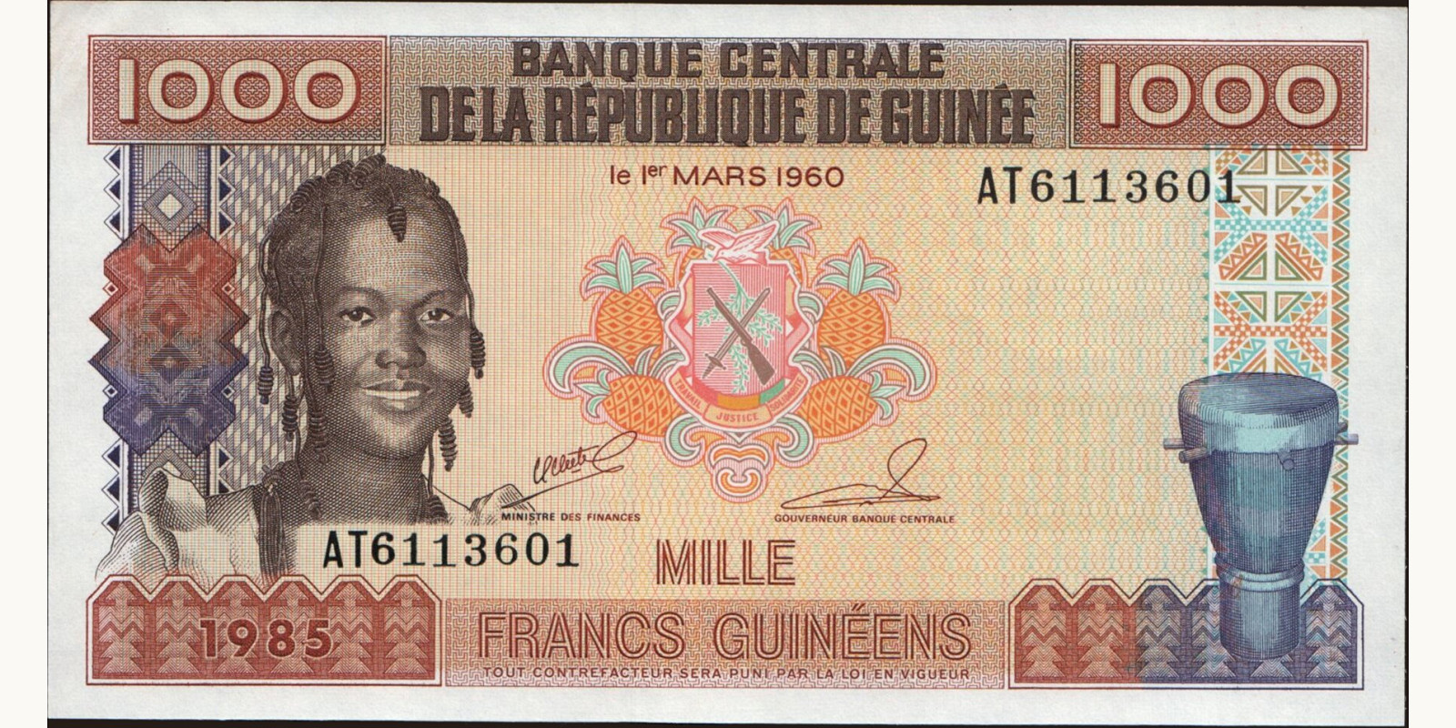 1000 franc 1985