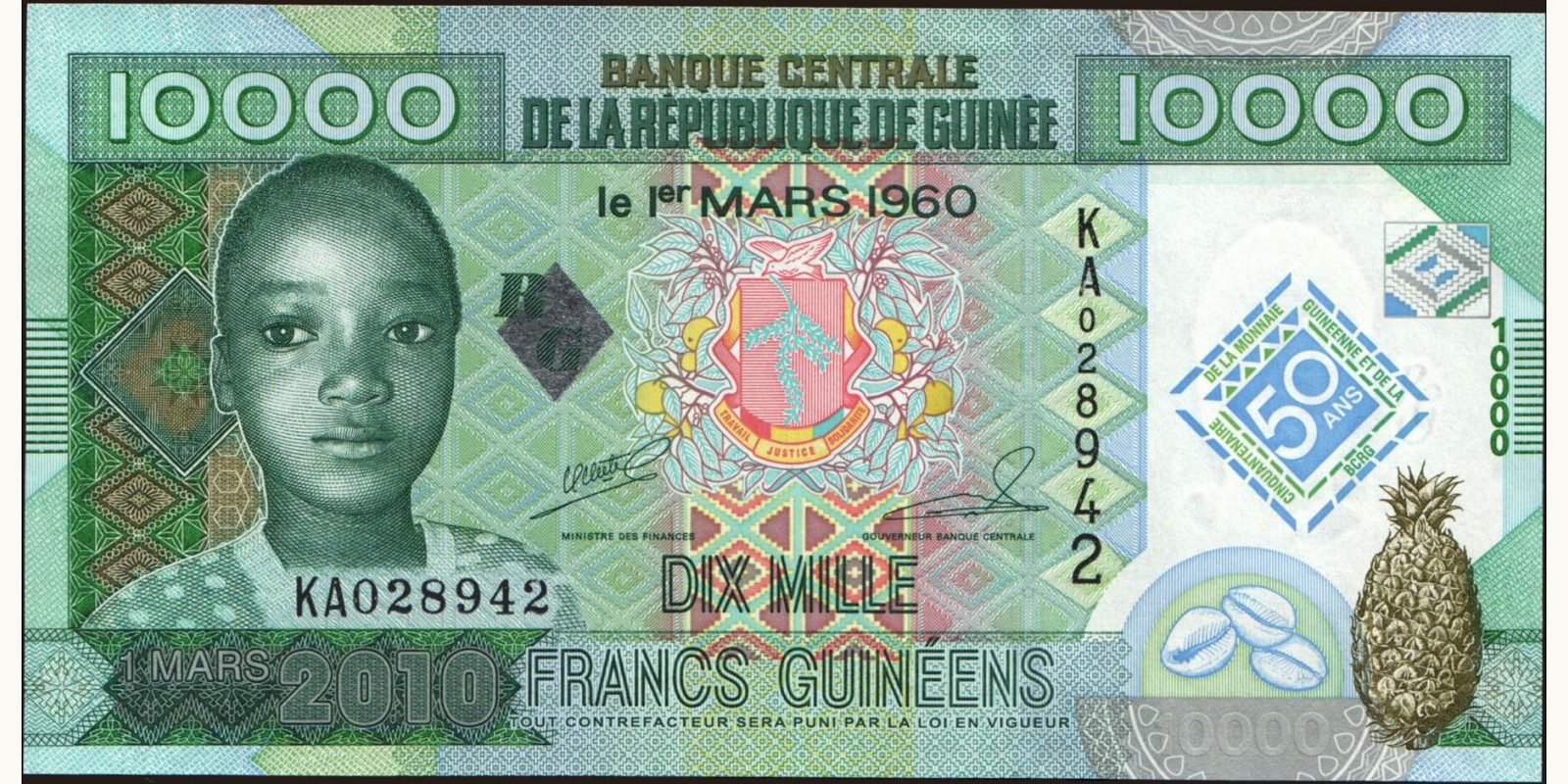 10000 franc 2010