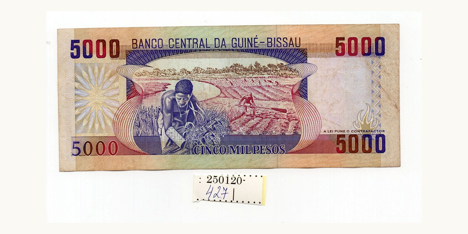 5000 pesos Guinea 1990 — Back side