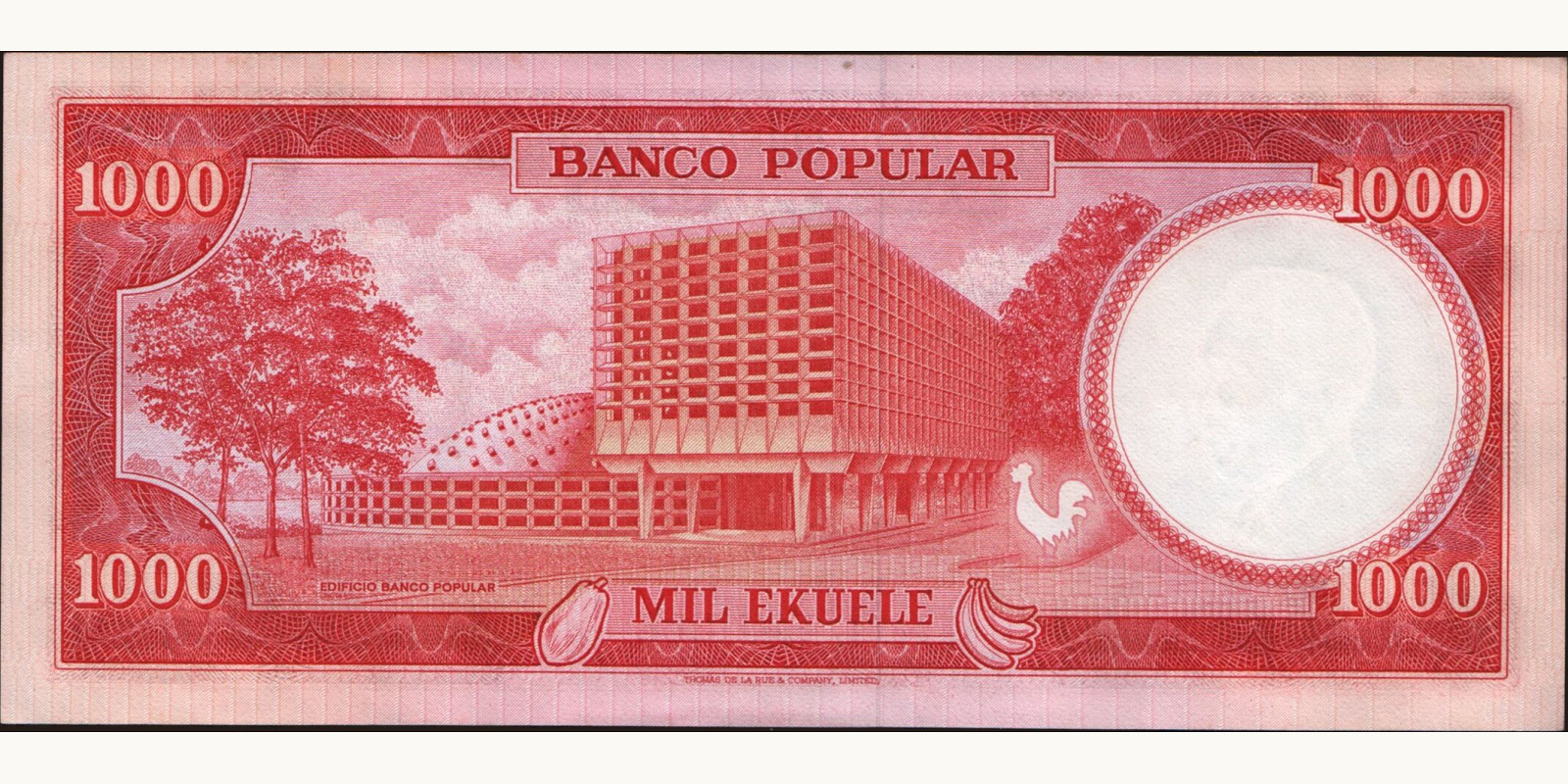 1000 ekuele Equatorial Guinea 1975 — Back side