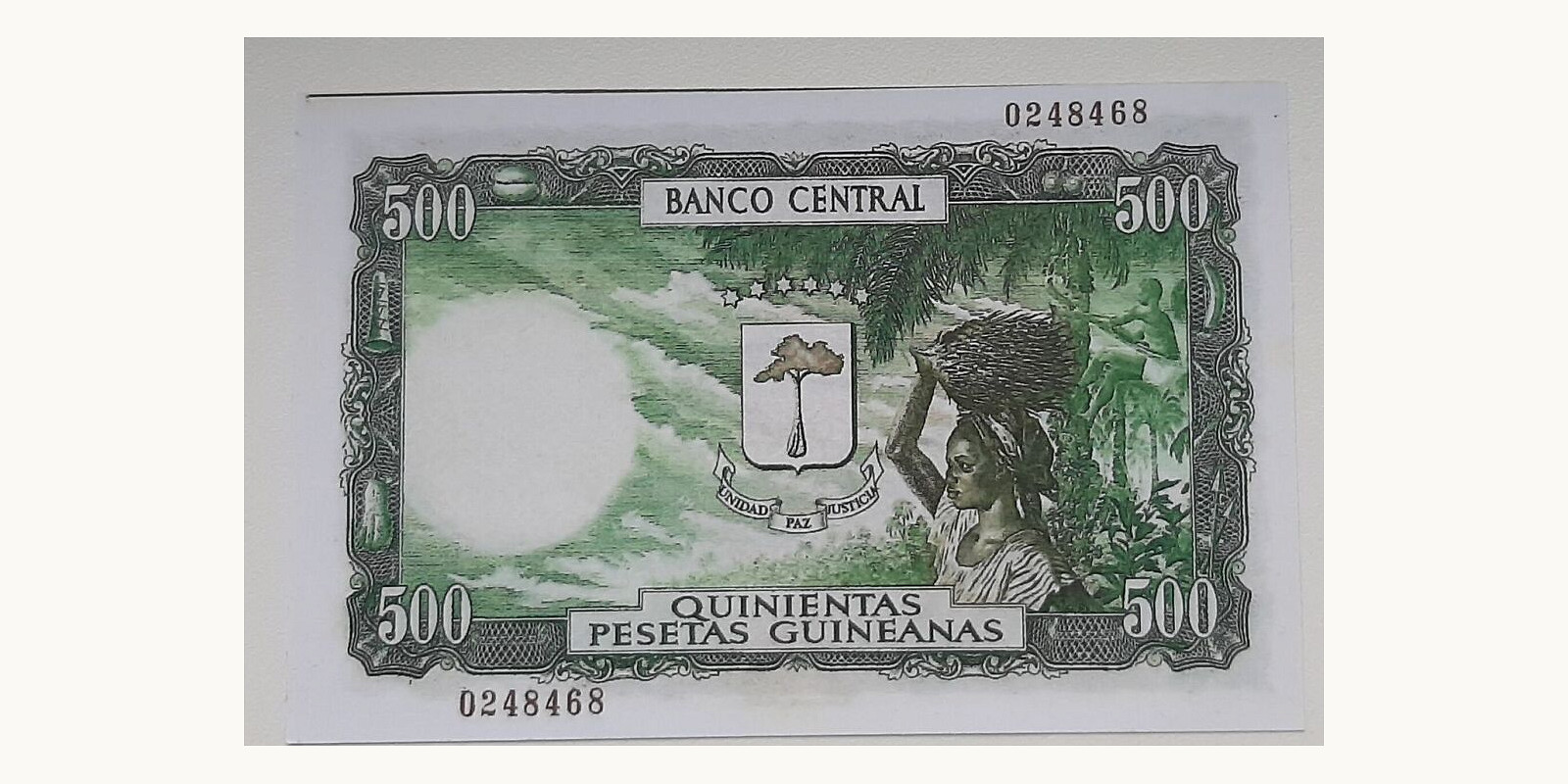 500 pesetas Equatorial Guinea 1969 — Back side