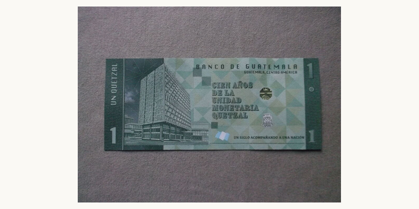 1 quetzales Guatemala 2023 — Back side