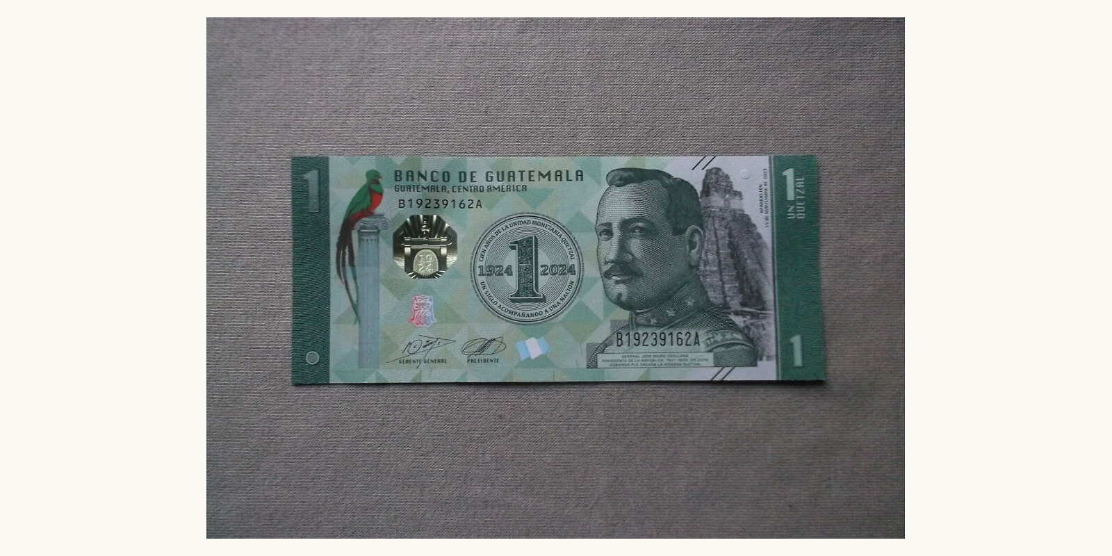1 quetzales Guatemala 2023 — Front side