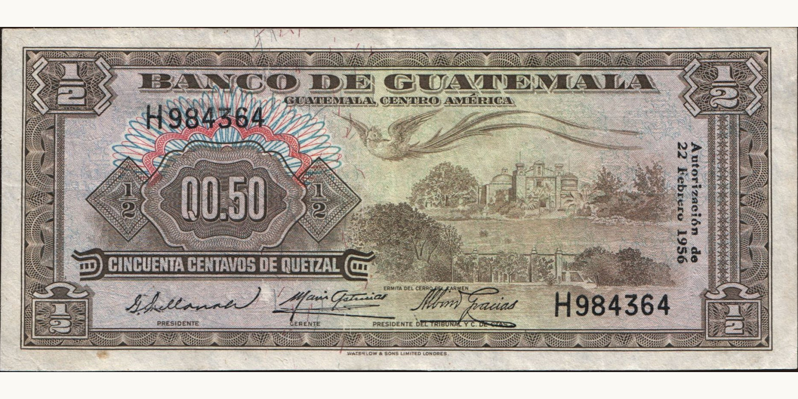050 quetzales 1956