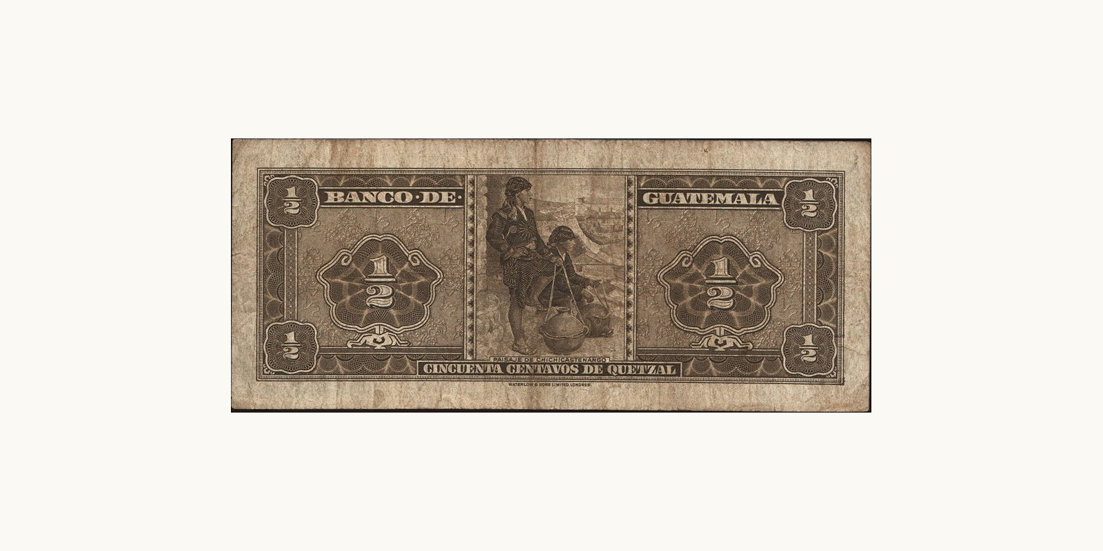 050 quetzales Guatemala 1960 — Back side