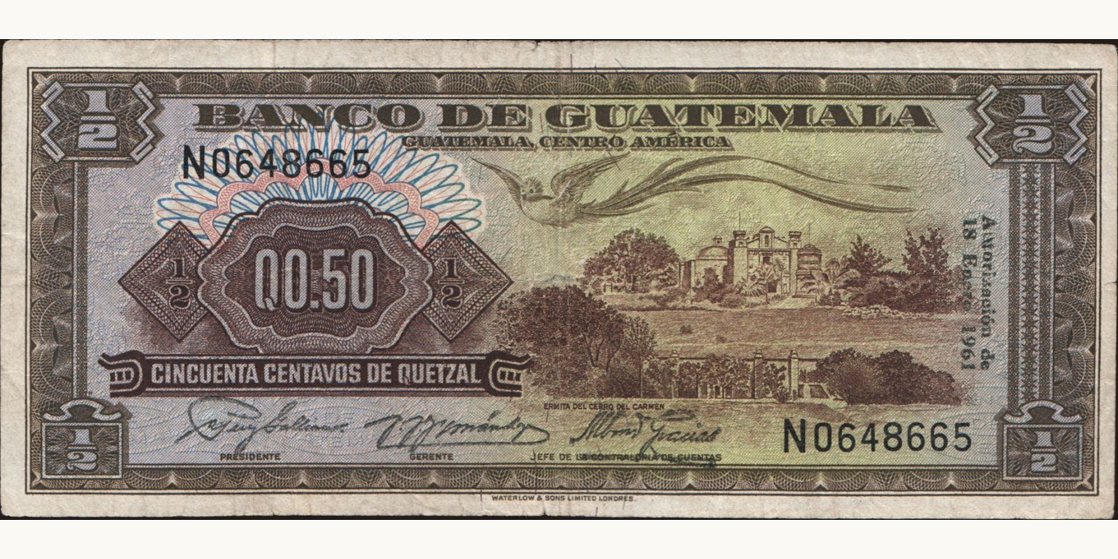 050 quetzales 1961