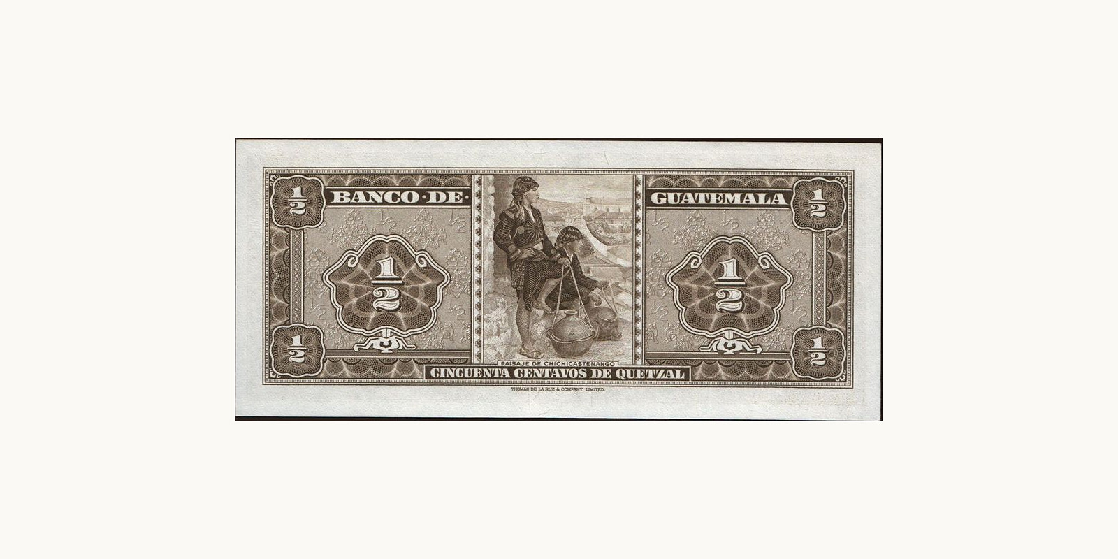 050 quetzales Guatemala 1967 — Back side