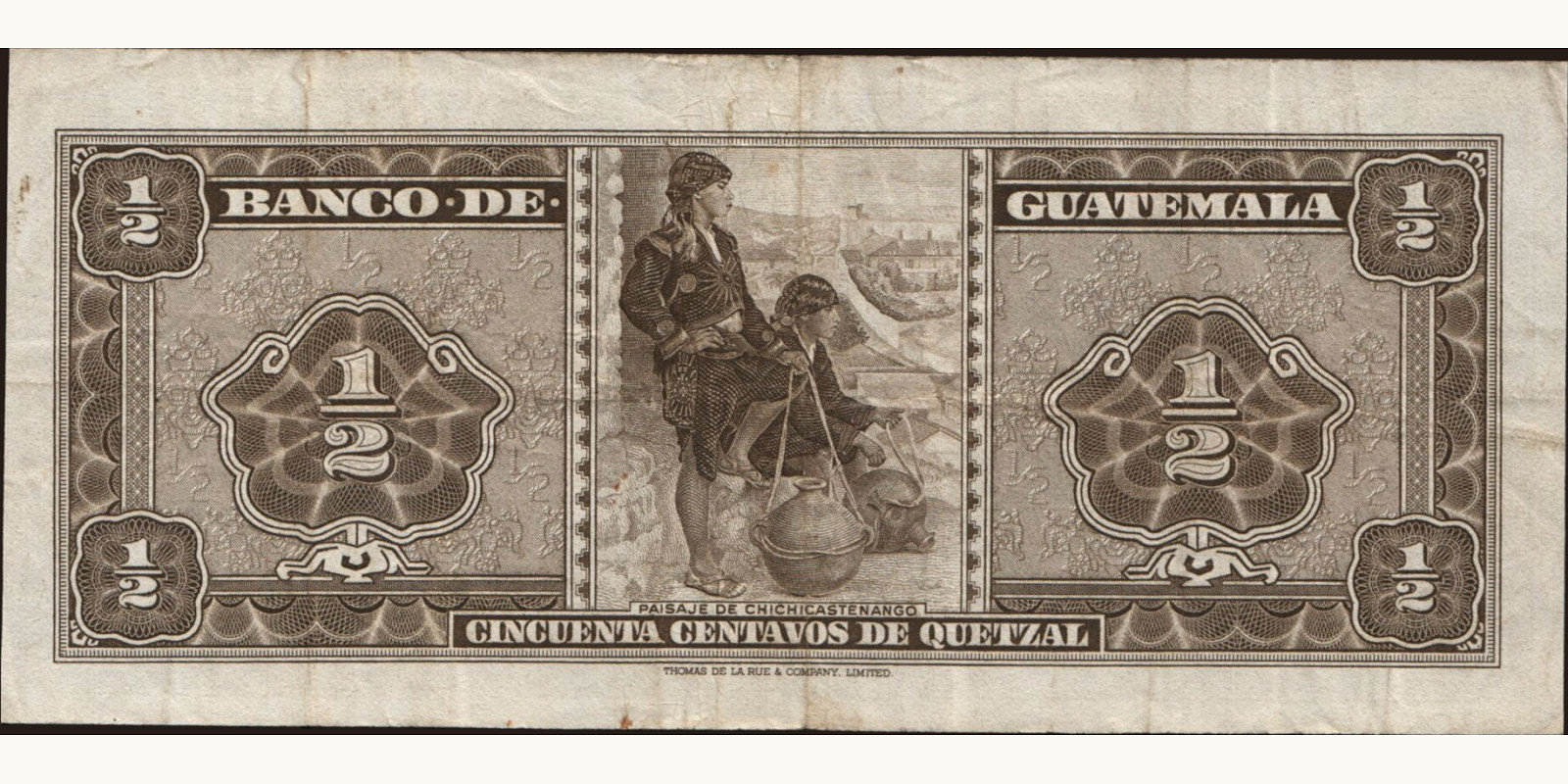 050 quetzales Гватемала 1968 — Оборотная сторона