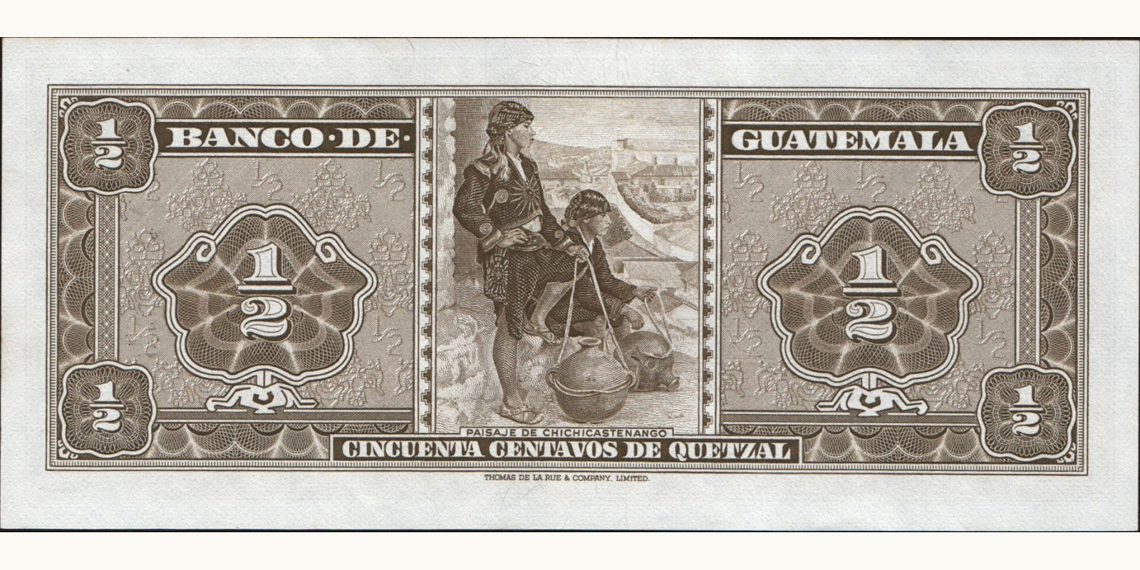 050 quetzales Guatemala 1972 — Back side