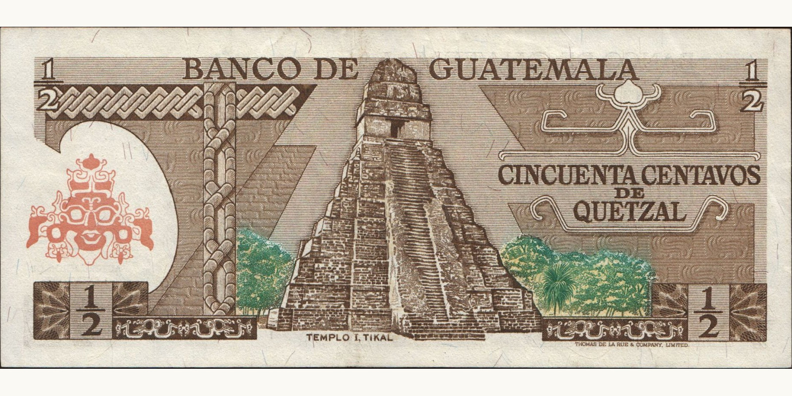 050 quetzales Гватемала 1978 — Оборотная сторона