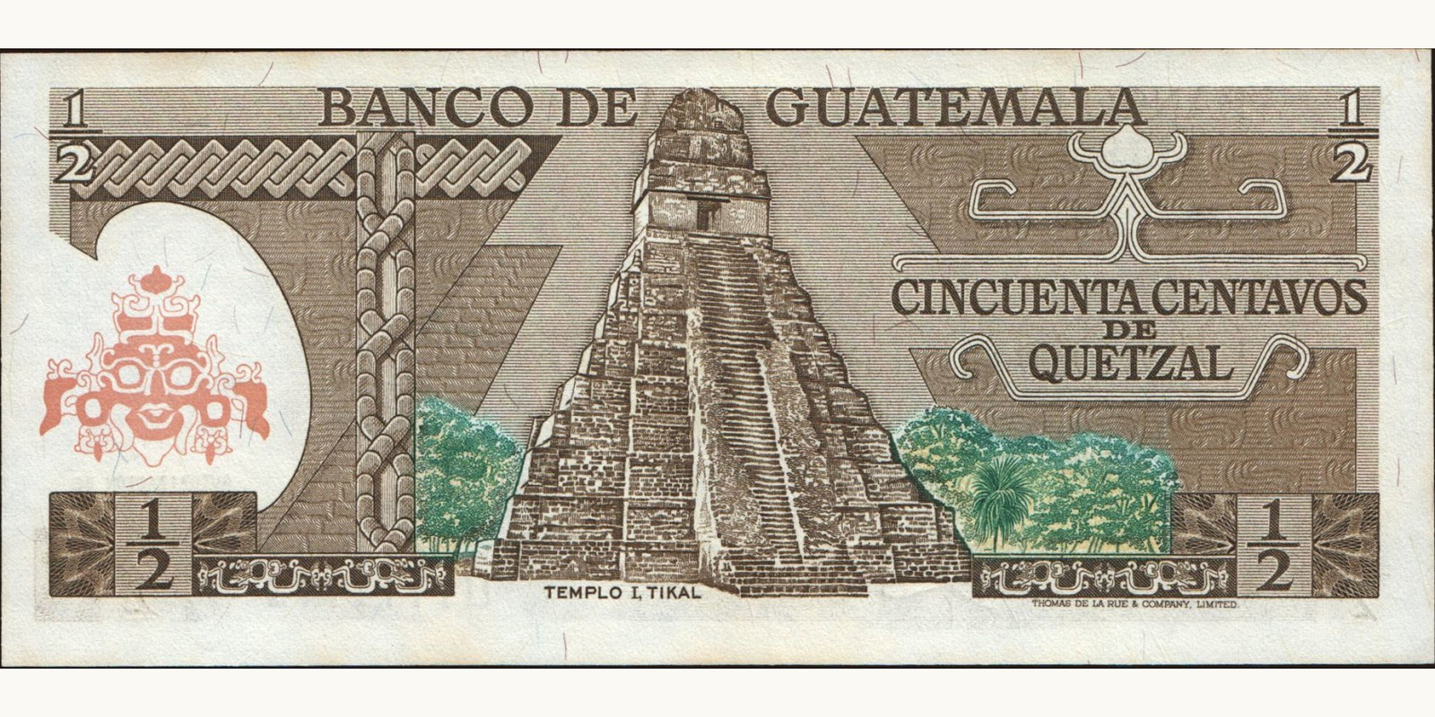 050 quetzales Гватемала 1981 — Оборотная сторона