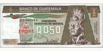 050 quetzales 1985