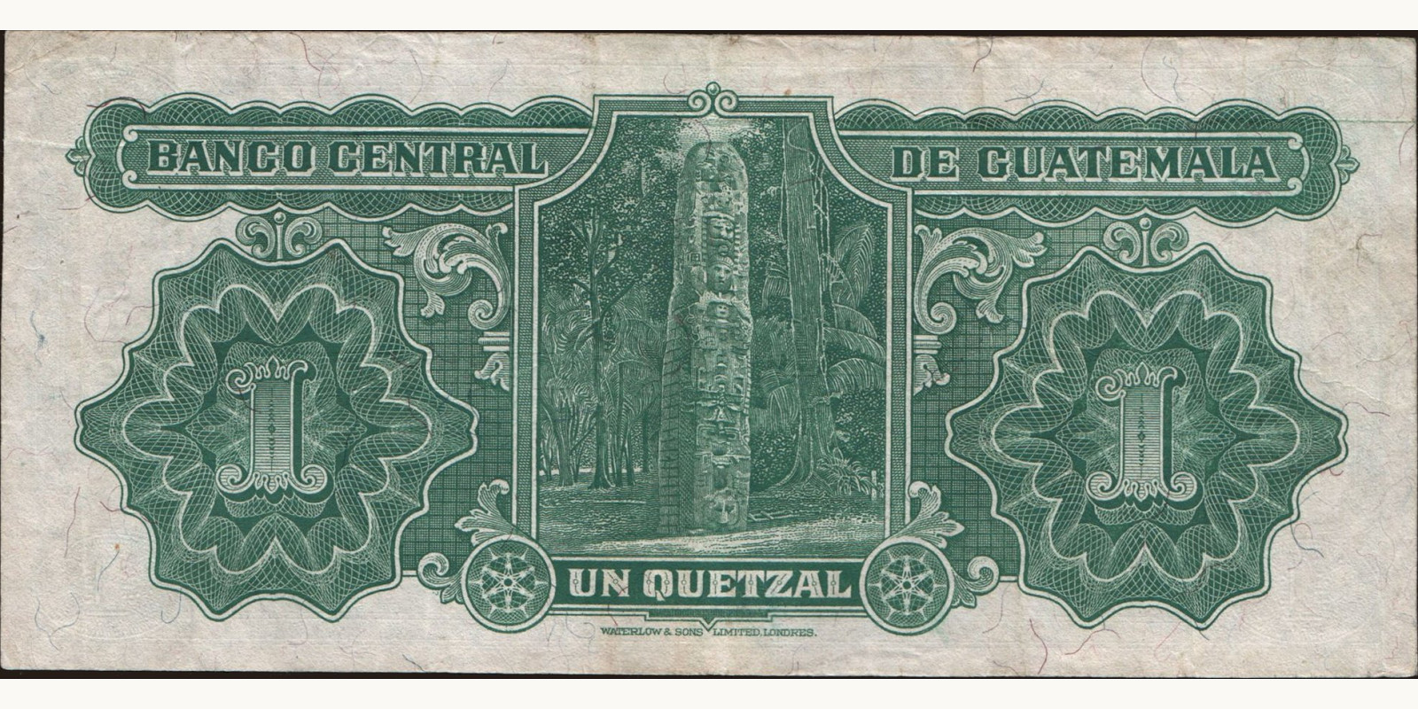 1 quetzales Гватемала 1946 — Оборотная сторона