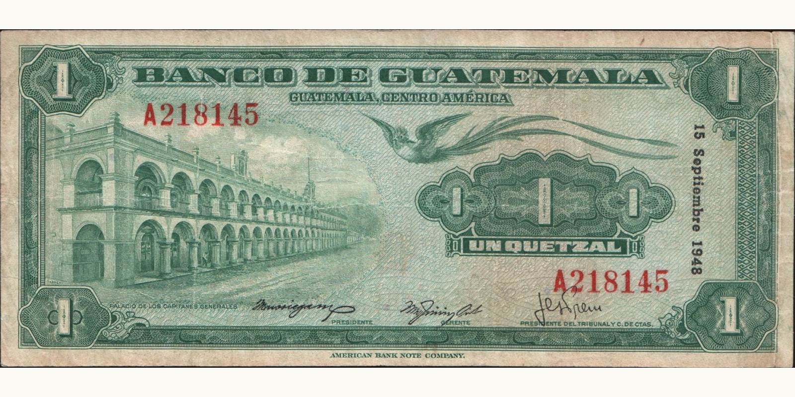 1 quetzales 1948