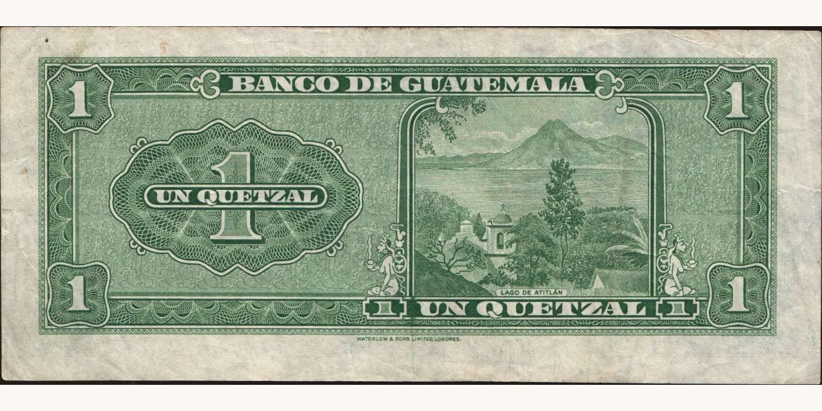 1 quetzales Гватемала 1956 — Оборотная сторона