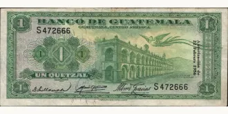1 quetzales 1956
