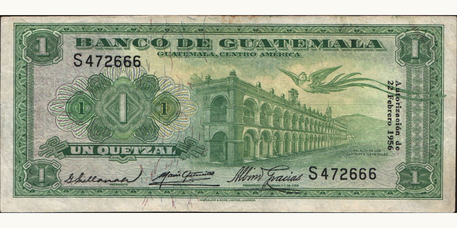 1 quetzales 1956