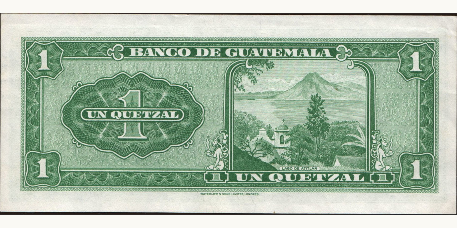 1 quetzales Гватемала 1959 — Оборотная сторона