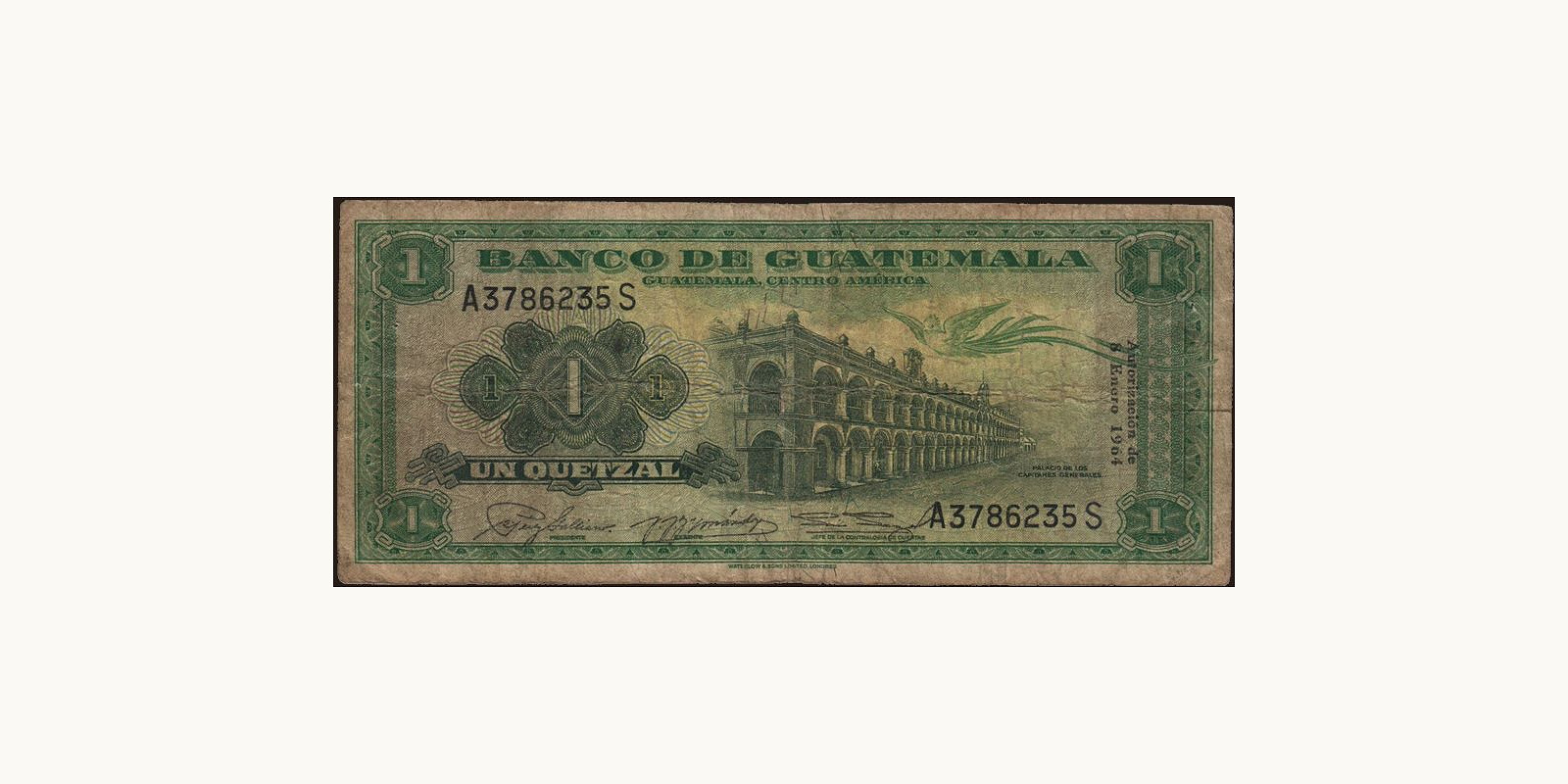 1 quetzales 1964