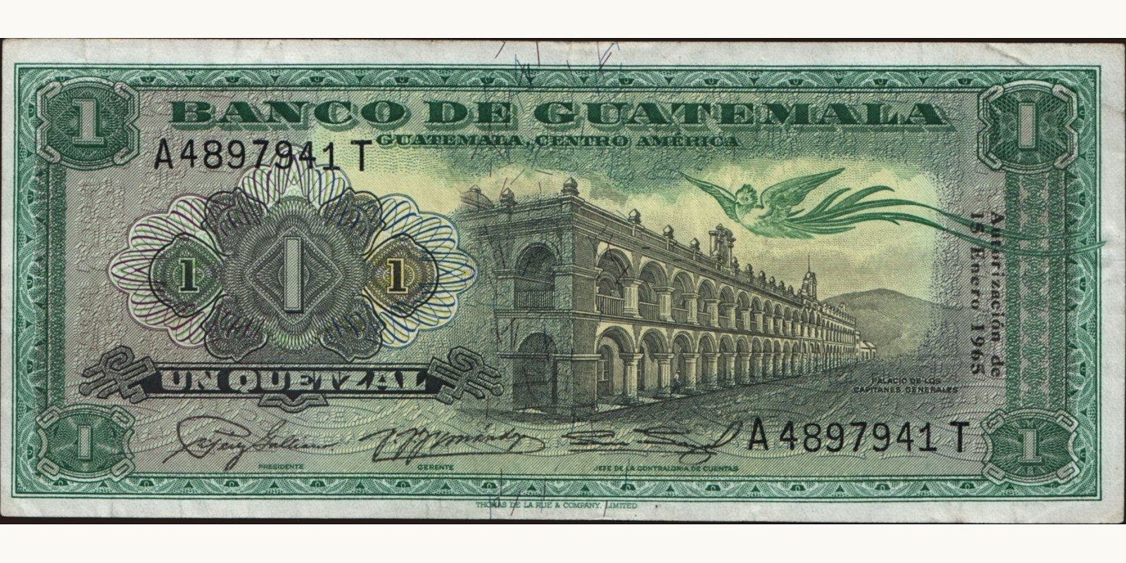 1 quetzales 1965