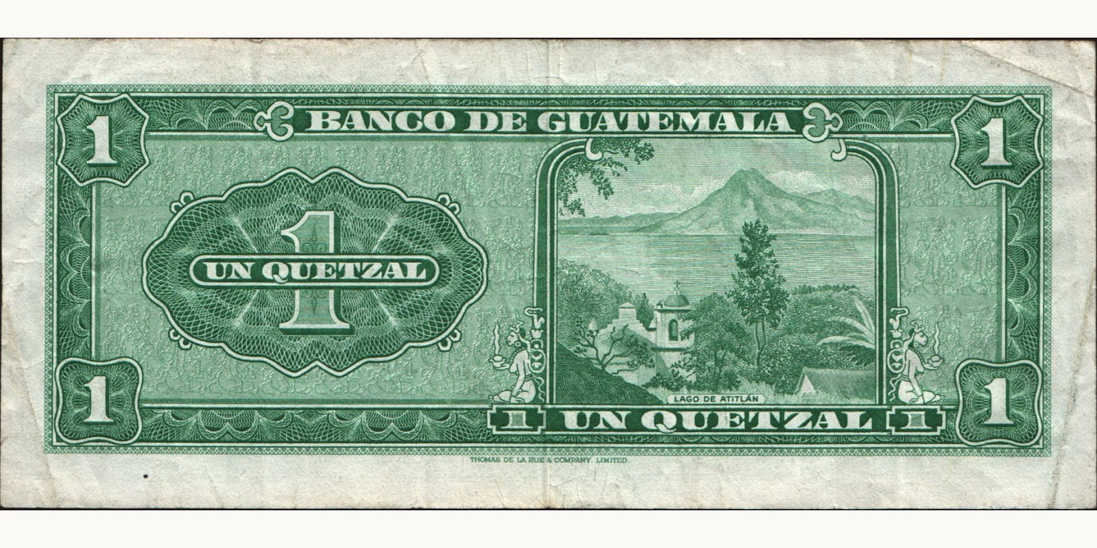 1 quetzales Гватемала 1967 — Оборотная сторона