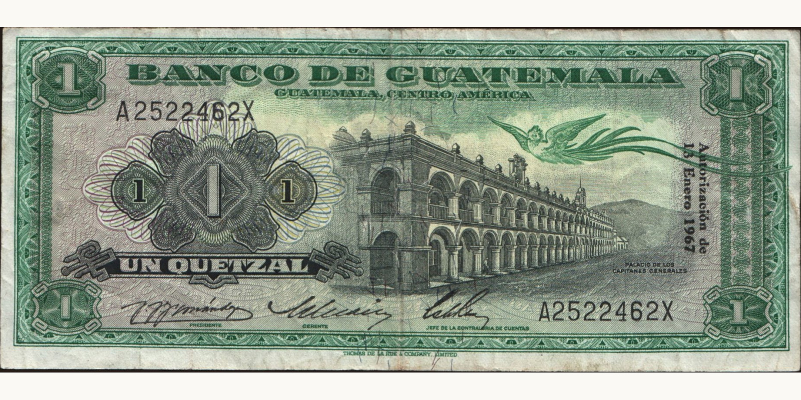 1 quetzales 1967