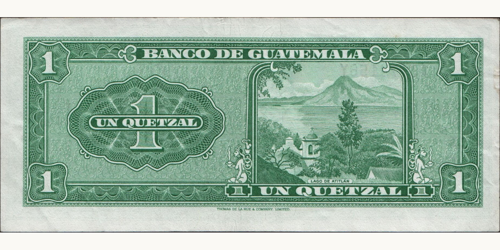 1 quetzales Гватемала 1968 — Оборотная сторона
