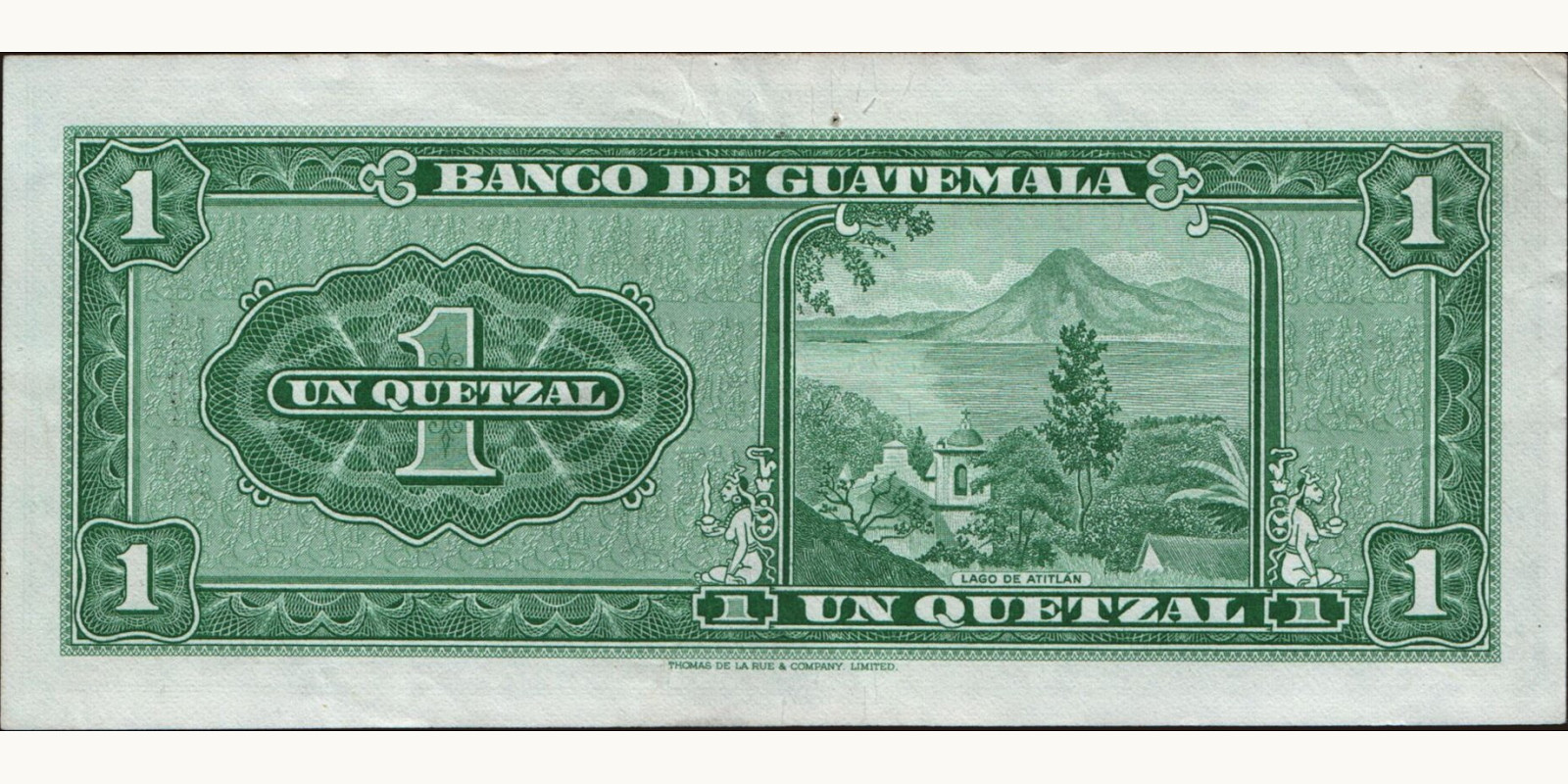1 quetzales Guatemala 1971 — Back side