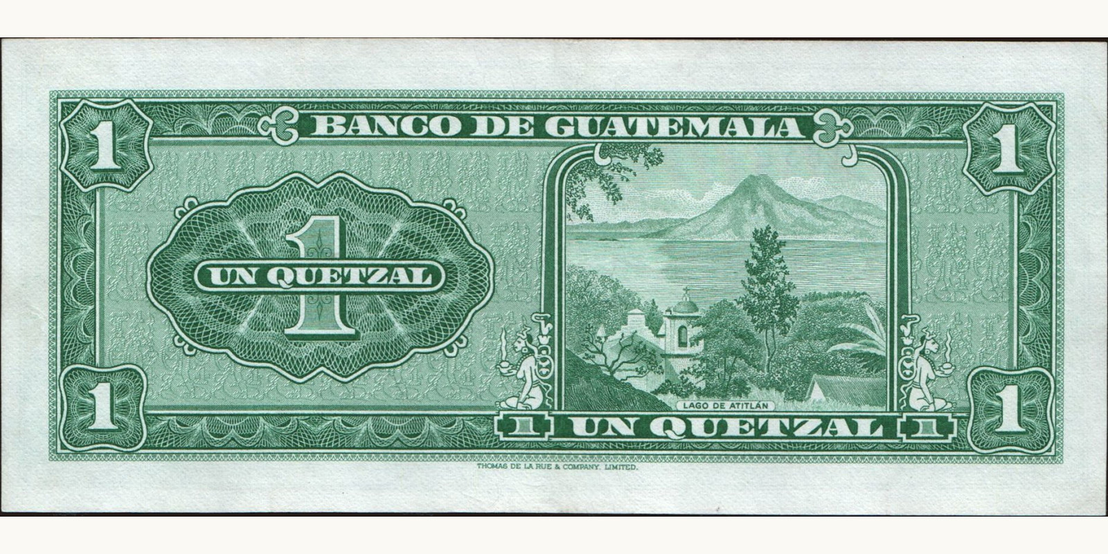 1 quetzales Guatemala 1972 — Back side
