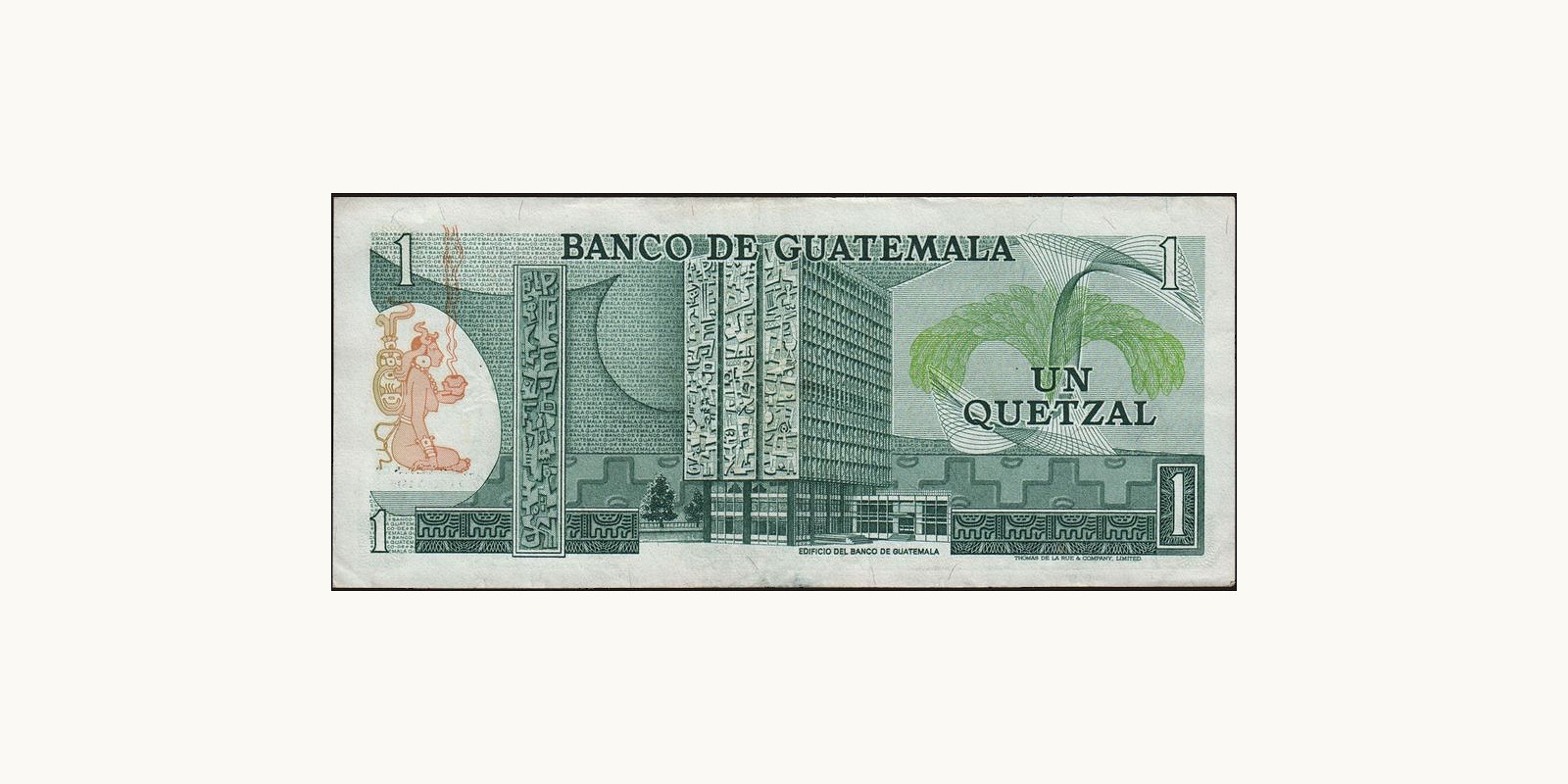 1 quetzales Гватемала 1973 — Оборотная сторона
