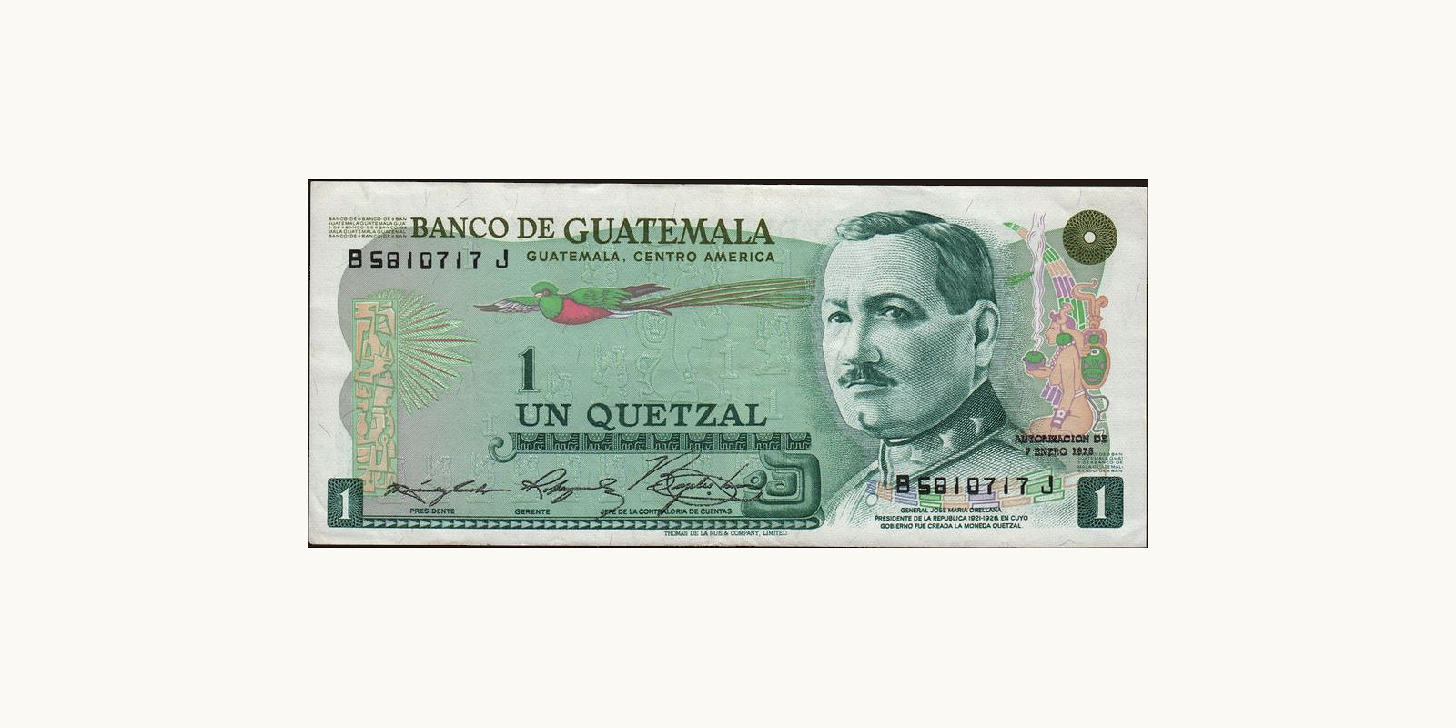 1 quetzales 1973
