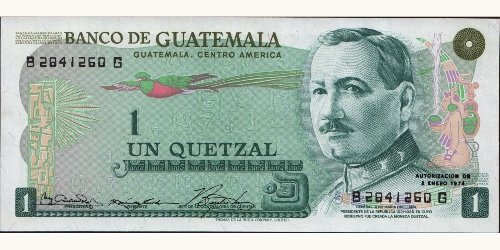 1 quetzales 1974
