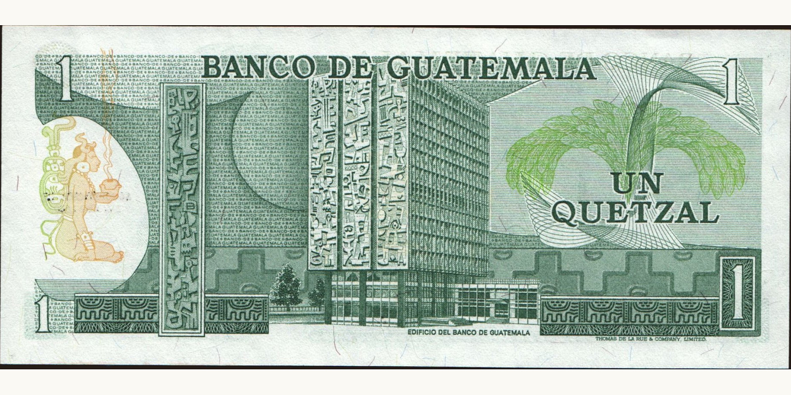 1 quetzales Гватемала 1980 — Оборотная сторона