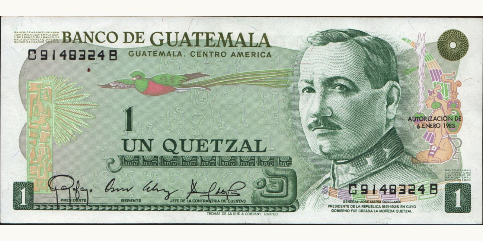 1 quetzales 1983