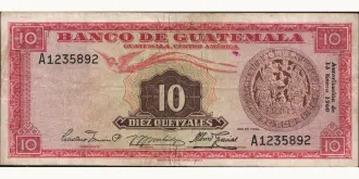 10 quetzales 1960