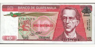 10 quetzales 1988