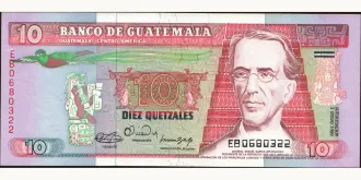 10 quetzales 1990