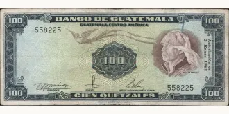 100 quetzales 1968