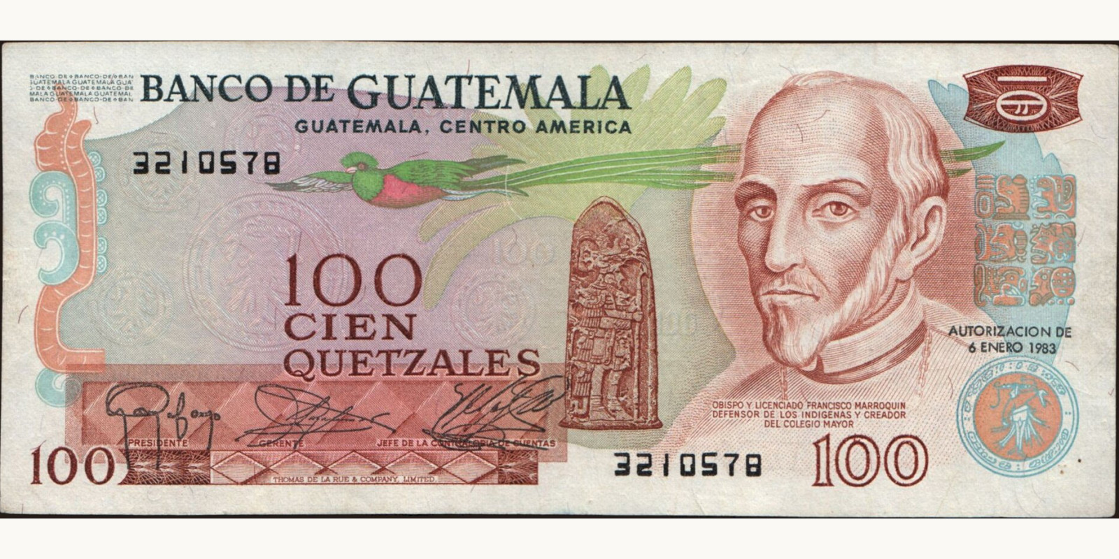 100 quetzales 1983