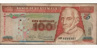 100 quetzales 1990
