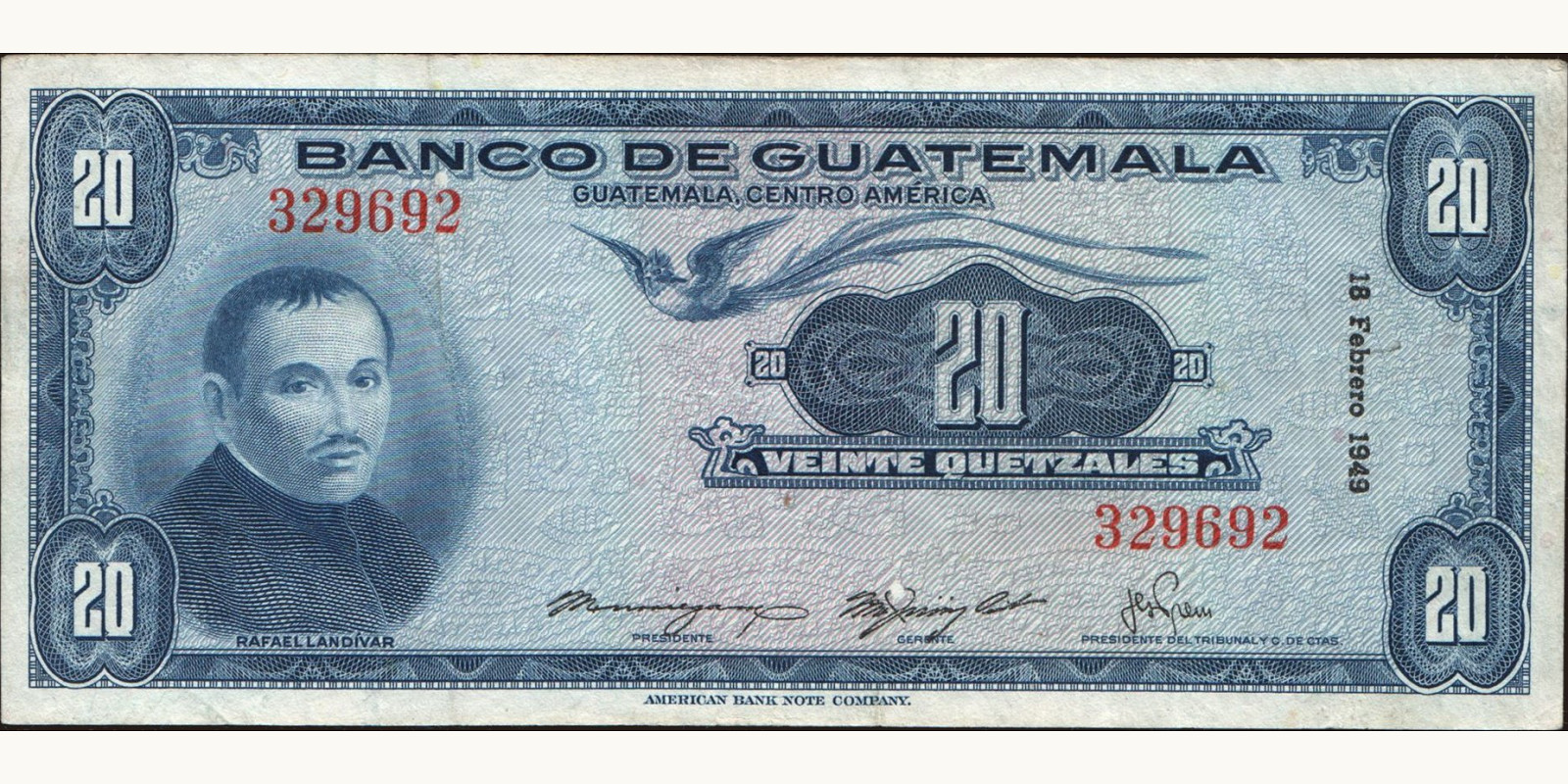 20 quetzales 1948