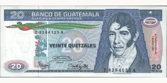 20 quetzales 1987