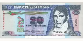 20 quetzales 1990