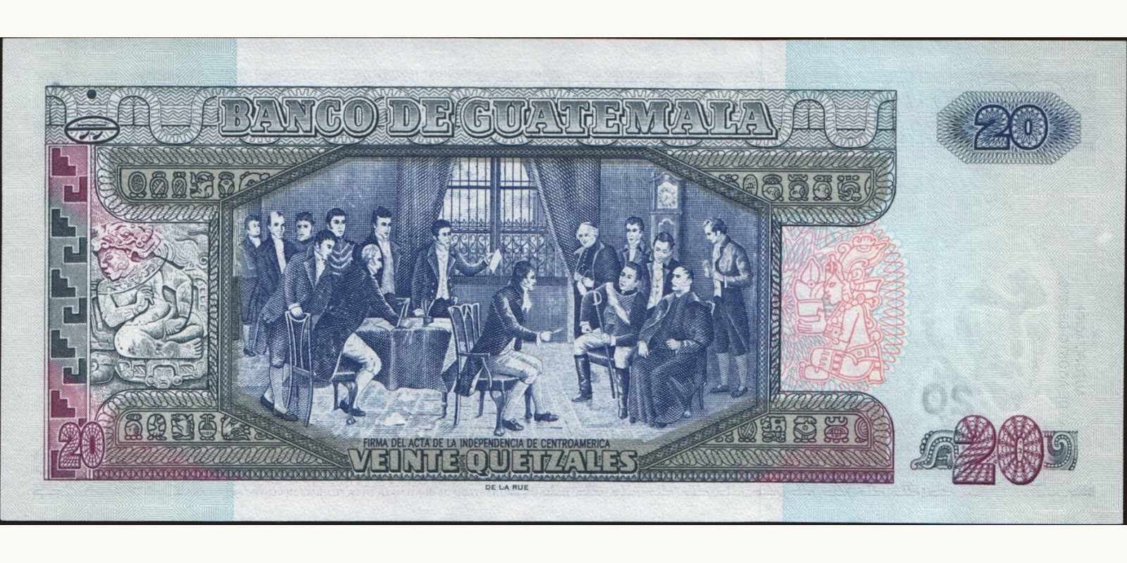 20 quetzales Guatemala 2006 — Back side