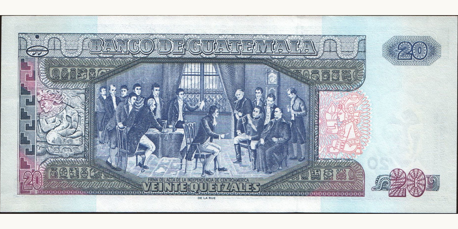 20 quetzales Guatemala 2007 — Back side