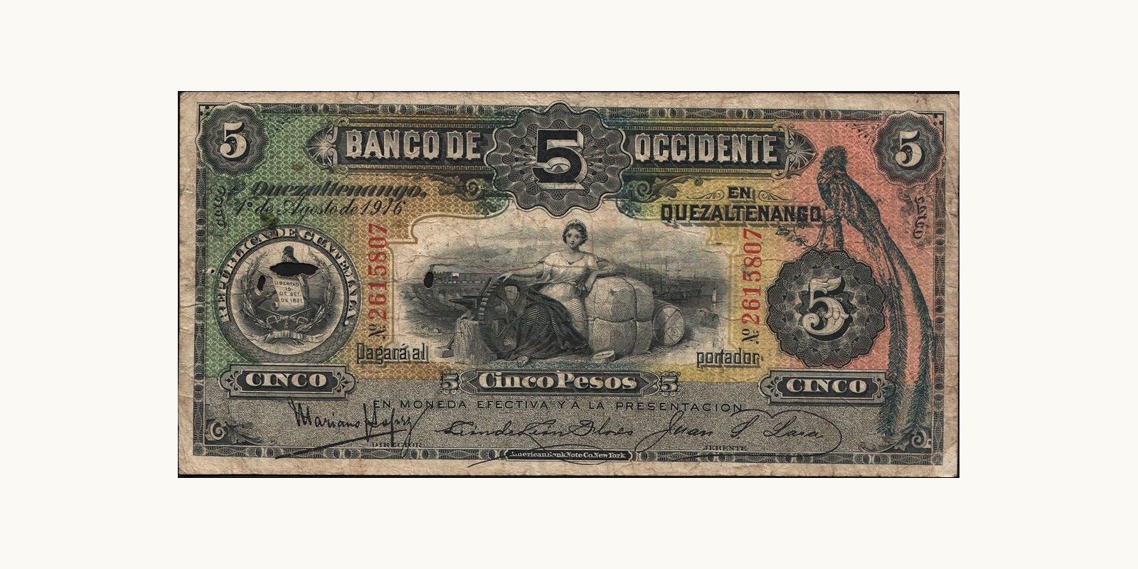 5 pesos 1916