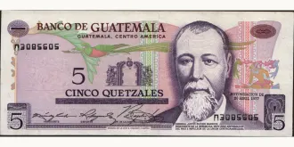 5 quetzales 1977