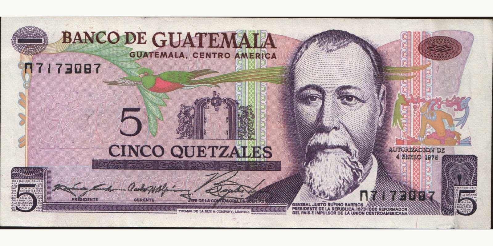 5 quetzales 1978
