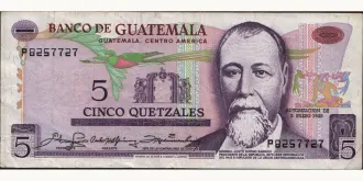 5 quetzales 1980
