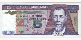 5 quetzales 1988